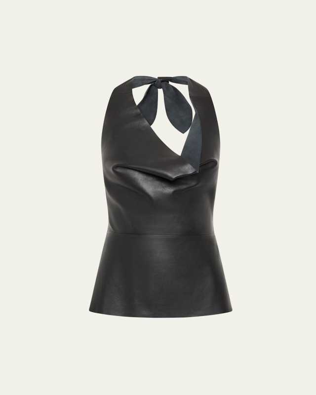 Leather Tie Top